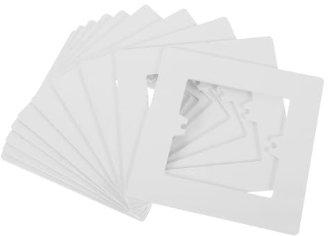 IWOWHERO 10Pièces Lot de Plaques Murales Décoratives de Type PVC Installation Facile Protection pour Interrupteurs Prises Électriques Adapté Aux Bureaux