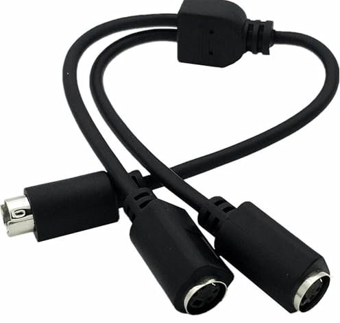 S-Video 4 broches DIN Y Splitter Câble d'extension de câble 4 broches S-Video MALE vers TVS 2 femelle VCRS VCRS