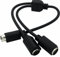 S-Video 4 broches DIN Y Splitter Câble d'extension de câble 4 broches S-Video MALE vers TVS 2 femelle VCRS VCRS