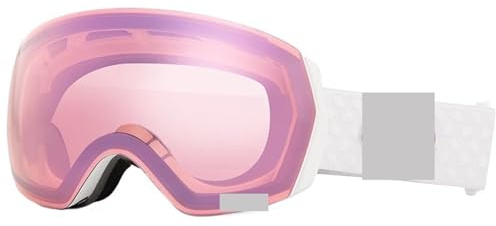 Winter Goggles Ski Goggles Men Women Anti-fog Ski Eyewear Snow Glasses Adult Snowboard Goggle with Night Yellow Lens and Case Set(Sakula goggle only)