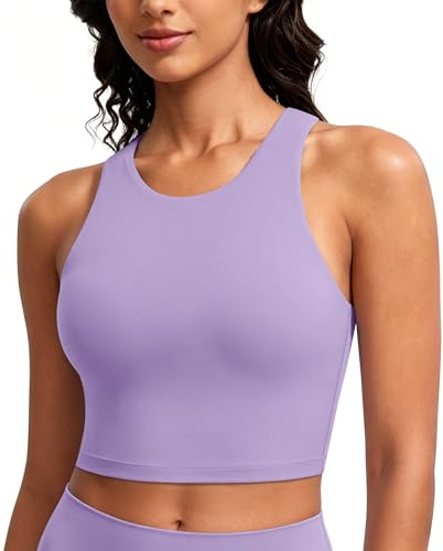 BAYDI Clouduxi High Neck Racerback Sport-BH Damen | Gepolstert und Bügellos, Lang Geschnittenes Crop-Top, Yoga, Fitness, Workout, Freizeit und Alltag