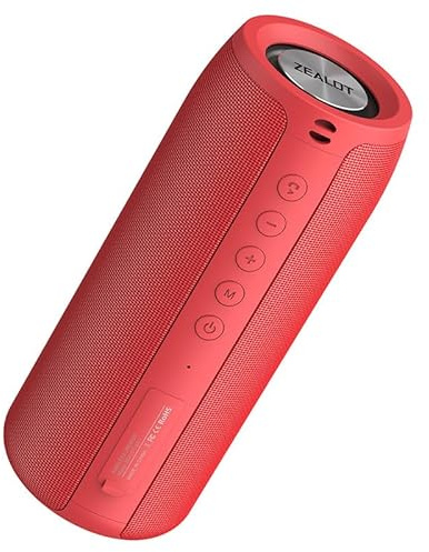 FABENIC 2025 Upgraded Version Beatfy Vibe M13 Bluetooth Speaker 360 bluetooth speaker (S51black360), Outdoor Waterproof Fabric Portable Audio (Red)