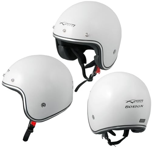 Casco Moto Jet Omologato ECE 22-06 Bianco custom scooter naked style tg.S