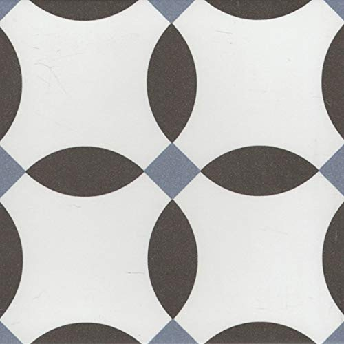 Piastrelle da pavimento in stile orientale, 20 x 20 cm, in gres porcellanato smaltato, effetto cemento, piastrelle in ceramica Mayada