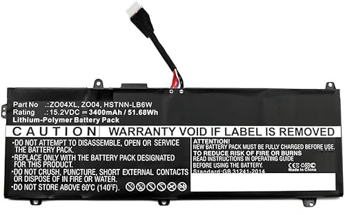 CoreParts Laptop Akku für HP 64Wh Li-Pol 15,2V 4210mAh, 808396-421, 808450-001, 808450-002, (64Wh Li-Pol 15,2V 4210mAh Schwarz, Zbook Studio G3)