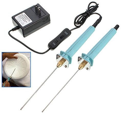2Pcs Cortador De La Pluma De Poliestireno Eléctrico Cortador De La Espuma Del Alambre De La Goma Caliente Styro Herramientas Cuchillo De Corte-Enchufe De La Ue