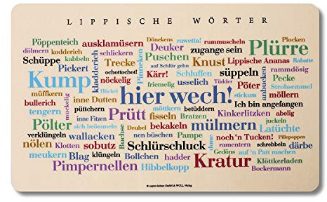 Frühstücksbrettchen Lippische Wörter