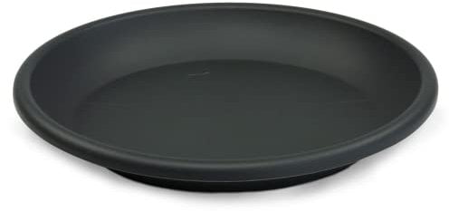 MePla Blumentopf-Untersetzer für Pflanzkübel Cilindro - runder Kunststoff-Unterteller - wetterfestes Pflanzgefäß - UV-beständig - Ø 44 cm (Innen: ø 32 cm) - Anthrazit