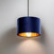 CGC Lighting Lámpara de techo Pantalla, 30 cm de diámetro, tambor interior reflectante, lámpara de mesa, lámpara de pie, dormitorio, sala de estar (Azul)
