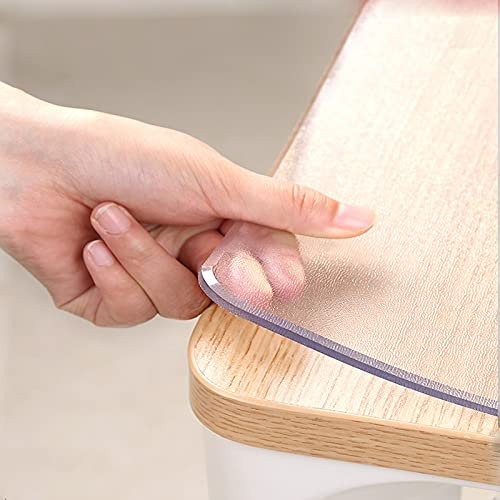 zhijiaqian456 Protector de Mantel de PVC Mate, tapete de Mesa Anti-Calor Transparente Esmerilado. Manteles para Escritorio de computadora de Oficina tamaño de Mantel Seleccionable 1mm (90x150cm)