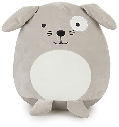 balvi Kissen Woof! Farbe Grau Form eines Hundes Sanft und äußerst weich Polyester