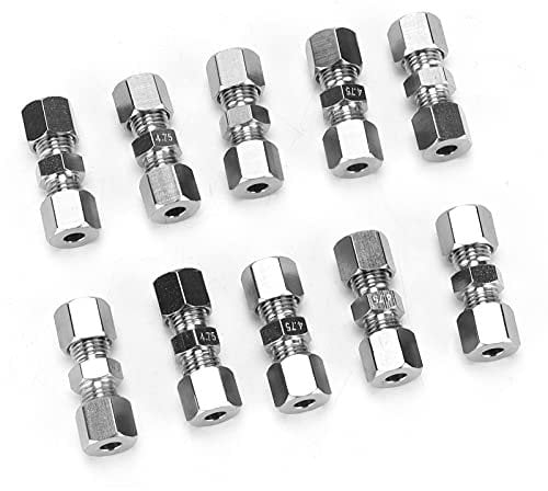 Bremsleitungsverbinder,10 STÜCKE Bremsleitungsverbinder 4,75mm für Bremsleitung ohne zu bördeln Verbinder