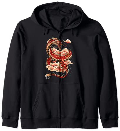 Dragon chinois Art japonais Dragon de Tokyo Sweat à Capuche
