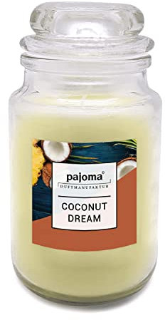 pajoma Teelichter Duftkerzen, in Polycarbonat Hülle oder im Glas, duftintensiv (Coconut Dream, Bonbonglas)