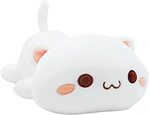 shownicer Plüschtier Flauschiges Stofftier Kawaii Katze 65cm, Kuscheltier Ausgestopftes Tier Plüschkissen Spielzeug Geschenk gefüllt für Kinder Mädchen Jungen, Schmusetier für Kuscheltierliebhaber