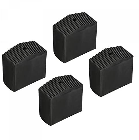 sourcing map Ladder Non-Slip Feet Mat Steep Ladder Accessories Rubber Thicken Pad Cover Cushion for Ladder Protection Black Pack of 4