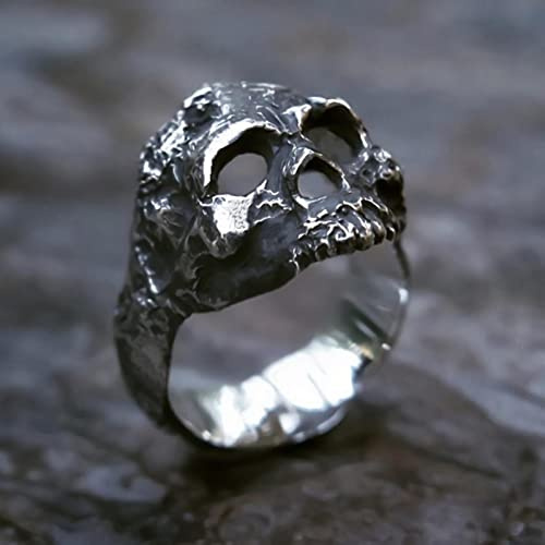 DAOMEI Einzigartige Vintage Totenkopf Ring Gothic Biker Ringe Punk Schmuck