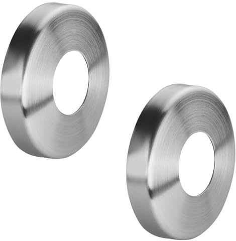 SOTOOLS 2 x Rosette für Bodenanker, Edelstahl, Ø 105 mm, Ø 100 mm | Abdeckung für Rohrhalter. Rosette Ø 105 mm für Bodenanker mit Ø 100 mm Abdeckung
