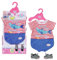 Baby born Bath Pyjamas with Shoes Blue 834268 - Accessories for Dolls up to 43cm - Features Shark-Themed Print & Matching Slippers - Ideal for Baby born Bathtub - Suitable for Kids from 3+