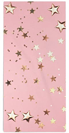 Handtuch Goldene Sterne Glitzerndes Rosa Festlich Pflegeleicht Schwimmhandtücher Sandfreie Tragbares Saunatuch Für Sauna Yoga Pool 40X70Cm
