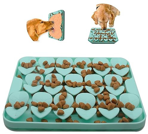 WUBAYI Tapis à friandises à lécher pour chien, tapis à renifler à alimentation lente, odeur d'entraînement, encourage les compétences naturelles de recherche pour chiens et chats (vert)