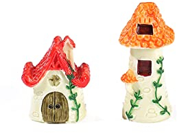 ARFUKA 2 Stück Pilz Dekor Miniatur Gartenpilze Deko Blumentöpfe Landschaft Dekoration für Fee Garten Dekorationen