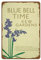 Deko-Poster London Underground Kew Gardens Blue Bells 1922 Frank Newbould Vintage Reise Wandkunst Dekor Vintage Metall Dekor für Pub, Bad, Küche, 20 x 30 cm
