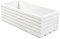 BOGATECO Fioriera in legno, 44 x 20 x 14,5 cm, vaso per erbe aromatiche, per casa, giardino, balcone, terrazza, vaso con inserto in plastica, impregnato, bianco
