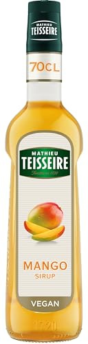 Mathieu Teisseire Mango Sirup, für Getränke, Erfrischungsgetränke, Cocktails und Desserts, Flasche 70 cl