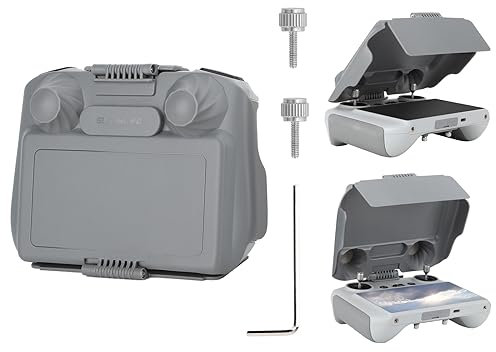 MotuTech 2 in 1 Protezione e Visiera Angolare Regolabile per DJI RC Telecomando per DJI Mavic 3/Mavic 3 Pro/Mavic 3 Classic/Mini 3 Pro/Mini 3/Air 2S (per DJI RC)