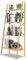 SFAREST Ladder Shelf, 4/6 Tiers Wooden Storage Rack with Footpads, Home Office Display Bookshelf Plant Stand for Living Room Bedroom Kitchen (60 x 35 x 148 cm, Natural)