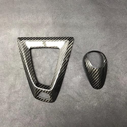 WITTSY Für B&M&W M2 F87 M3 F80 M4 F82 M5 F83 F10 F85 X5M F86 X6M F12 F13 Real Carbon Fiber Auto Schaltknauf Kappe Abdeckung Aufkleber Panel Trim Zubehör (Color : Knob Panel Trim LHD)