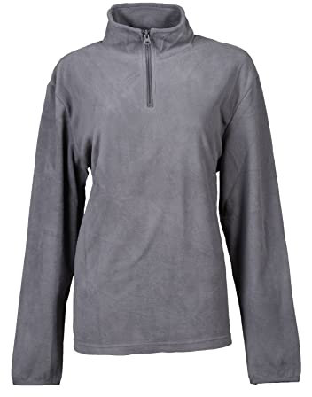 CHEMAGLIETTE! Felpa Pile Mezza Zip Donna - Felpe da Lavoro Micropile Poliestere, Maglia Tuta Felpata Invernale Maglie Senza Cappuccio Tinta Unita, Modello LIOLAD