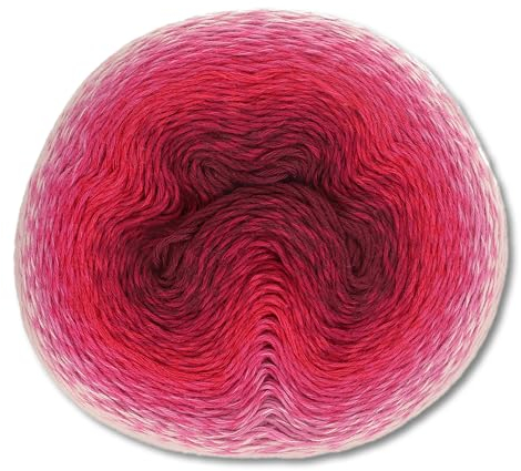 Frida's Wollhaus Scheepjes 215 g Whirl Ombré Bobbel Farbverlaufsgarn 15 Farben (555 Forbidden Fuchsia)