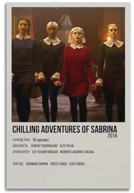 CHNT Poster Chilling Adventures of Sabrina auf Leinwand, Gemälde, Wohnzimmer, Schlafzimmer, Heimdekoration, Büro, Wandposter, Fitnessstudio, Kunstmalerei, 30 x 45 cm