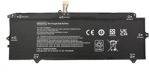 MG04XL HSTNN-DB7F 812060-2C1 812148-855 Batterie Compatible avec HP Elite X2 1012 G1 Series L5H11EA L5H12EA L5H13EA L5H14EA L5H15EA Ordinateur PC Portable