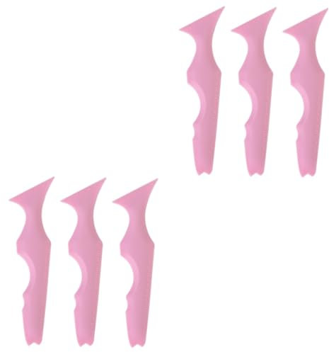 MAGICLULU 6 Stk Silikon-schönheitslineal Eyeliner-hilfe Silikonform Pastellfolienvorhänge Macaron Wimpernschutzkamm Schablonen Für Eyeliner-applikatoren Siegel Hölzern Schönheit Aus Silikon