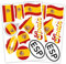 Finest Folia 2er Set DIN A4 Länderaufkleber Fahne Aufkleber Länderfahne Flagge für Auto Motorrad Sticker Länderflagge selbstklebend wetterfest R217 (54 Spanien)