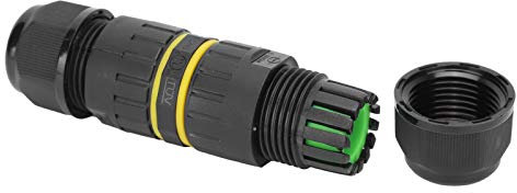 Waterproof Connector, M20 3P 3Pin Waterproof Connector IP68 9 to 12MM Cable Joint Outdoor Plug Socket Cable in Line Connector, Conduit Fittings