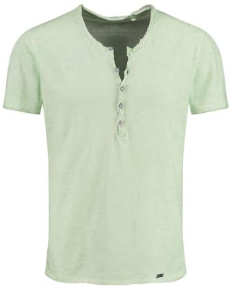 KEY LARGO Lemonade Button Camiseta, Verde Pistacho (1549), S Hombres