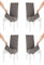 t m c s Tommychairs-4er Set gepolsterte Stühle Jazz mit herausnehmbarem Bezug,Struktur aus lackiertem Buchenholz Weiß,gepolstert und mit herausnehmbarem Bezug aus Stoff in Zementgrau bezogen