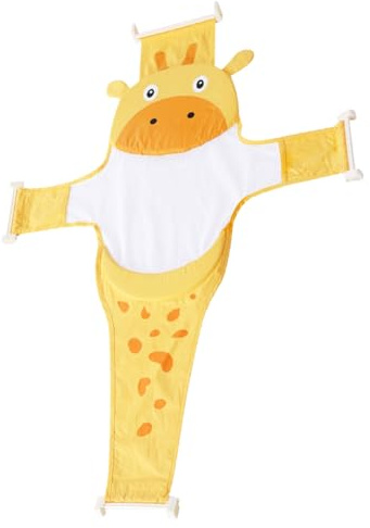 SHOWERORO Badenetz Badewannenstütze für Kleinkinder Wannensitze für Babys Babybadestuhl badewannensitz badematte Badende Duschnetz für Kleinkinder Baumwolle Yellow