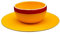 One Piece Strawhat Unisex Bandejas rojo/naranja porcelana
