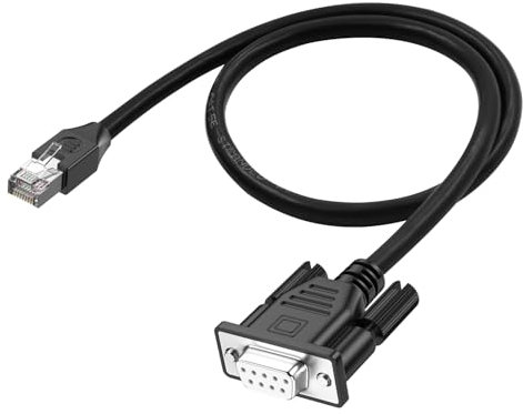 LANMINGLEL RJ45 auf DB9 Kabel RJ45 Stecker auf DB9 9-Pin RS232 Serieller Anschluss Cat5 Ethernet LAN Konsolenkabel RJ45 auf RS232 Netzwerkgeräte Konsolenkabel für Router (Stecker auf Buchse)