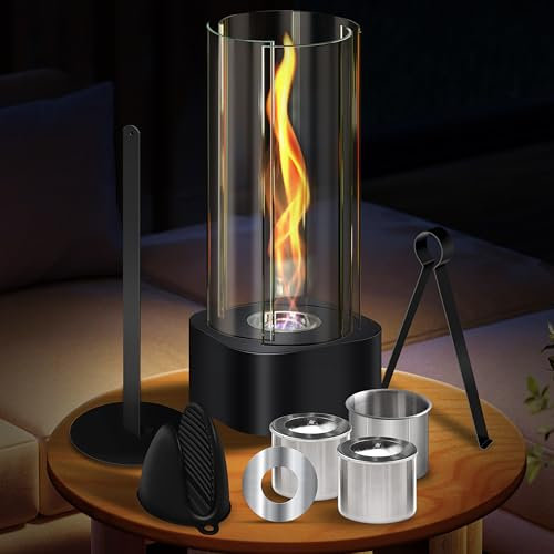 Feu de Table breveté, feu de Table à Flamme rotative intérieur et extérieur, feu de Table à éthanol Organique avec 2 Chambres de Combustion, feu de Table de Balcon décontracté pour dîner de fête