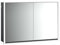 Emco loft Lichtspiegelschrank, 1000mm, 2 Türen, Unterputzmodell, schwarz/Spiegel, 9798133, Ausführung: 2 Türen