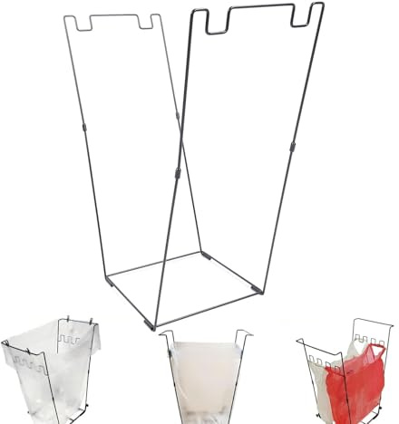 Oreilet Metall Garten Müllsackhalter, Outdoor Laubsack Stützständerrahmen für 30–45 Gallonen Müllsäcke, Tragbarer Laubsackständer für Blätter, Camping, Hof, Jäten, Rasenparty