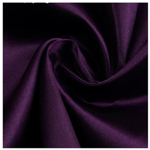 AMateschitz Tissu de doublure en satin au mètre - Tissu en polyester doux - Tissu en coton - À coudre - Couleur unie - 28 couleurs - Pour robes, vestes, manteaux, pantalons, jupes, meubles - Violet