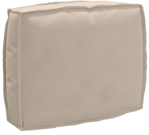 vidaXL Kissen Taupe 50 x 40 x 12 cm Oxford-Stoff, Moderner, rechteckiger Kissen für Wohnzimmer, Terrasse, drinnen, draußen, gemütlich, vielseitiges Deko-Accessoire