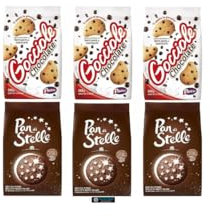Mulino Bianco Box Dispensa, 3 Confezioni Gocciole e 3 Pan di Stelle, 350g per Confezione